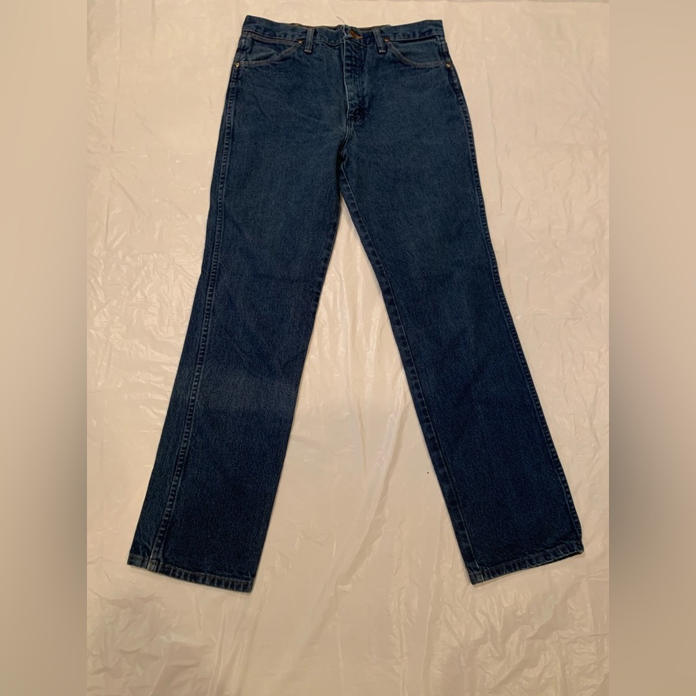 Wrangler Straight Medium Wash Men's Jeans 33x32 936PWD Heavy Denim 100% Cotton